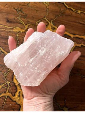 Natural Unpolished Piece of Rose Quartz - approx 1.5lb